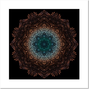 Copper Mandala Posters and Art